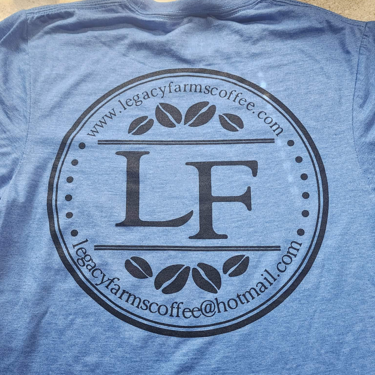 Legacy Farms Coffee t-shirt, back