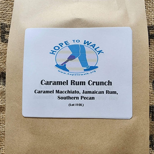 Caramel Rum Crunch coffee bag, Hope to Walk edition, Legacy Farms