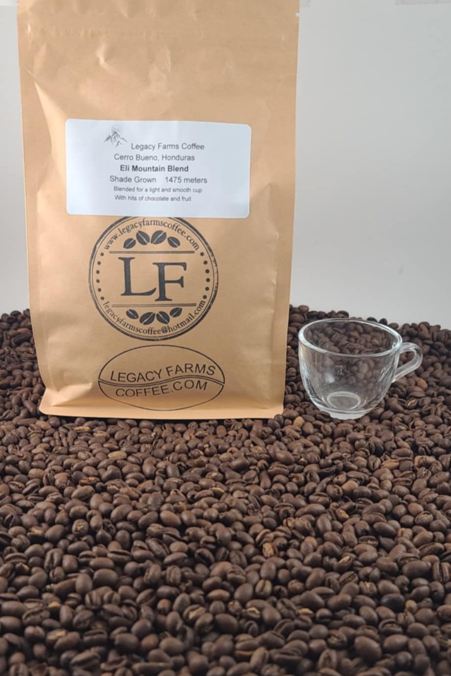 Eli Mountain Blend coffee bag, Legacy Farms Honduras