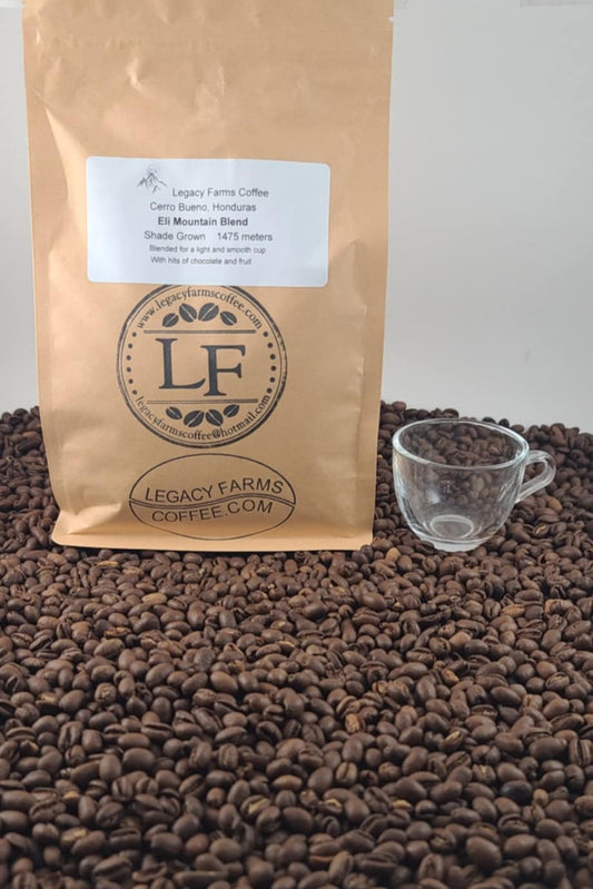 Eli Mountain Blend coffee bag, Legacy Farms Honduras