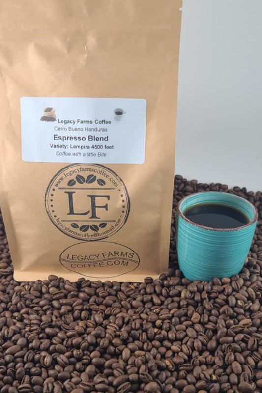 Espresso Blend coffee bag from Legacy Farms, Honduras
