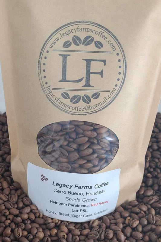 Parainema coffee bag, Legacy Farms Honduras