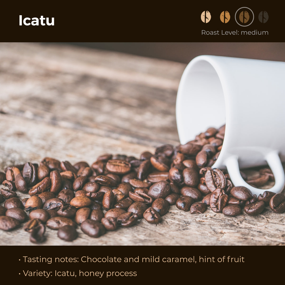 Icatu honey process coffee bag, Legacy Farms Honduras