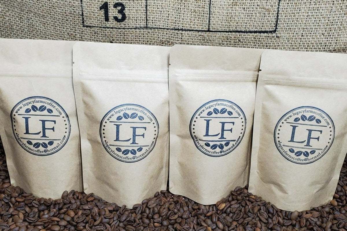 Legacy Farms roasted coffee sample pack